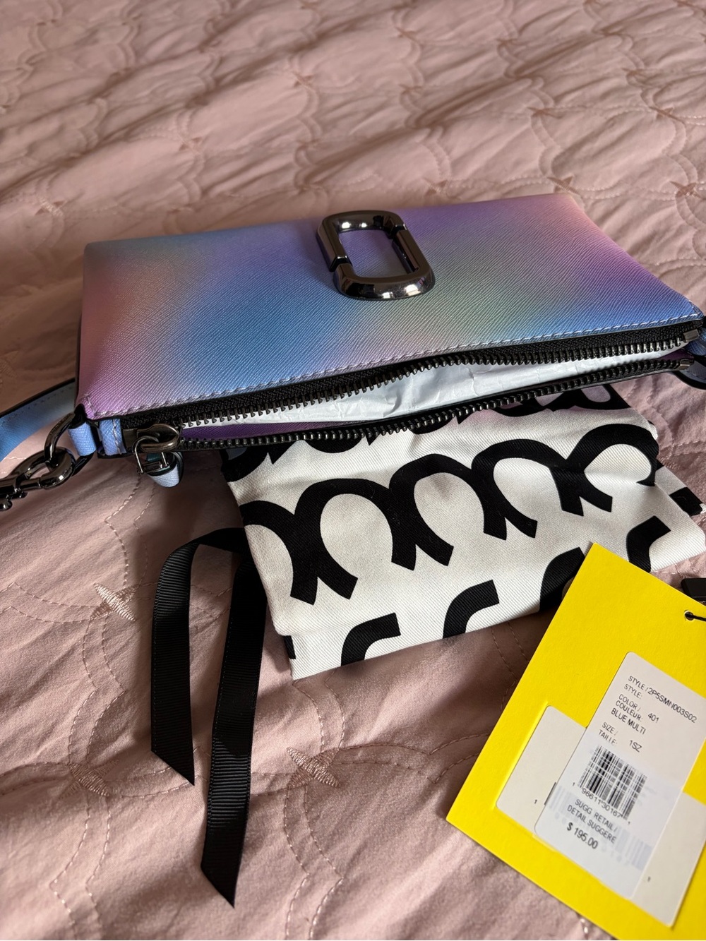 Marc Jacobs Iridescent Pastel Gradient Crossbody with Logo Hardware